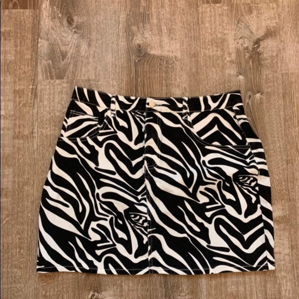 Shein Zebra Print Skirt